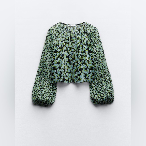 NWT ZARA FLORAL PRINT BLOUSE - Picture 6 of 8